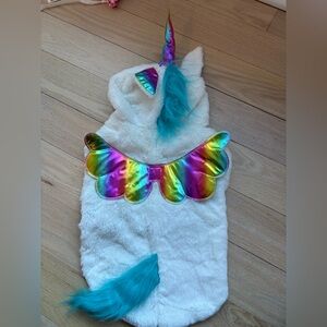 Rainbow Unicorn Dog Costume with multi color Accents